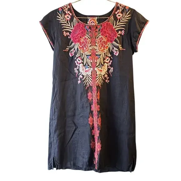 Johnny Was Burke Linen Tunic Dress Size XS - Picture 6 of 11